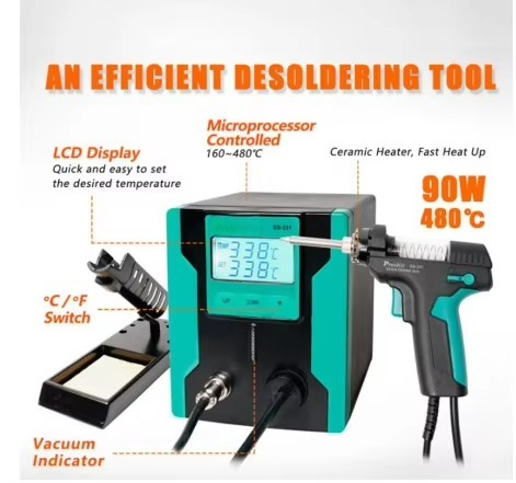 Desoldering Gun Vacuum Electric - Pompa Desolder Elektrik Digital ESD Safe