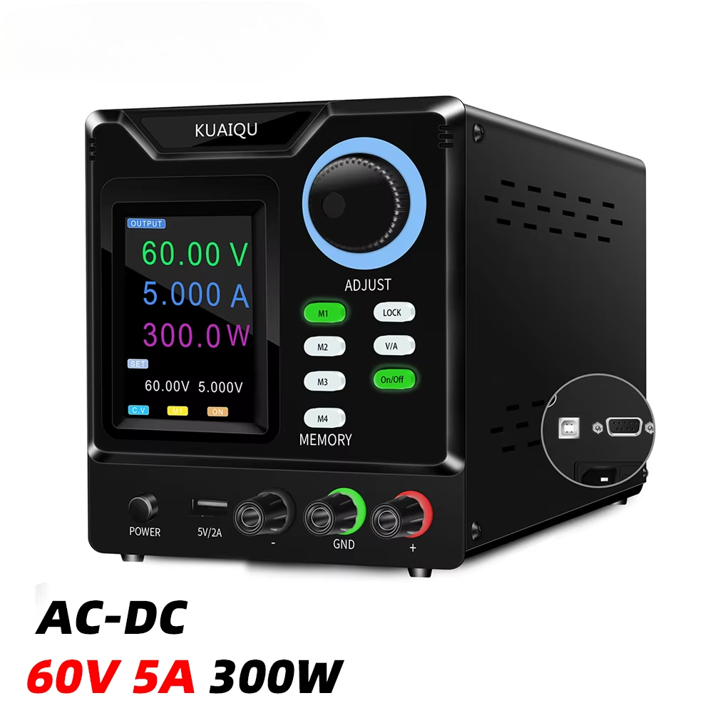 Programmable Dc Power Supply 60V 5A - KUAIQU SPPS-D605-232 60V 5A 12V 24V