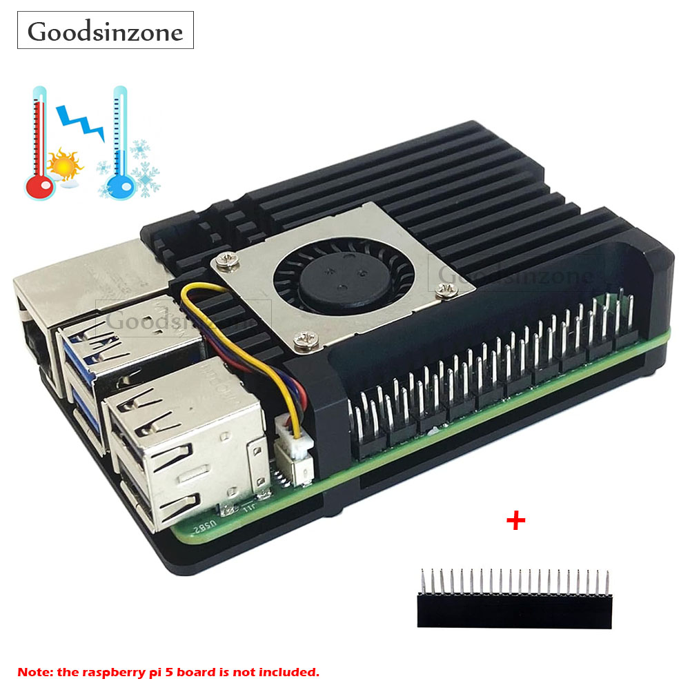 Raspberry Pi 5 8Gb Kit - Casing Pelindung Aluminium Alloy untuk Raspberry
