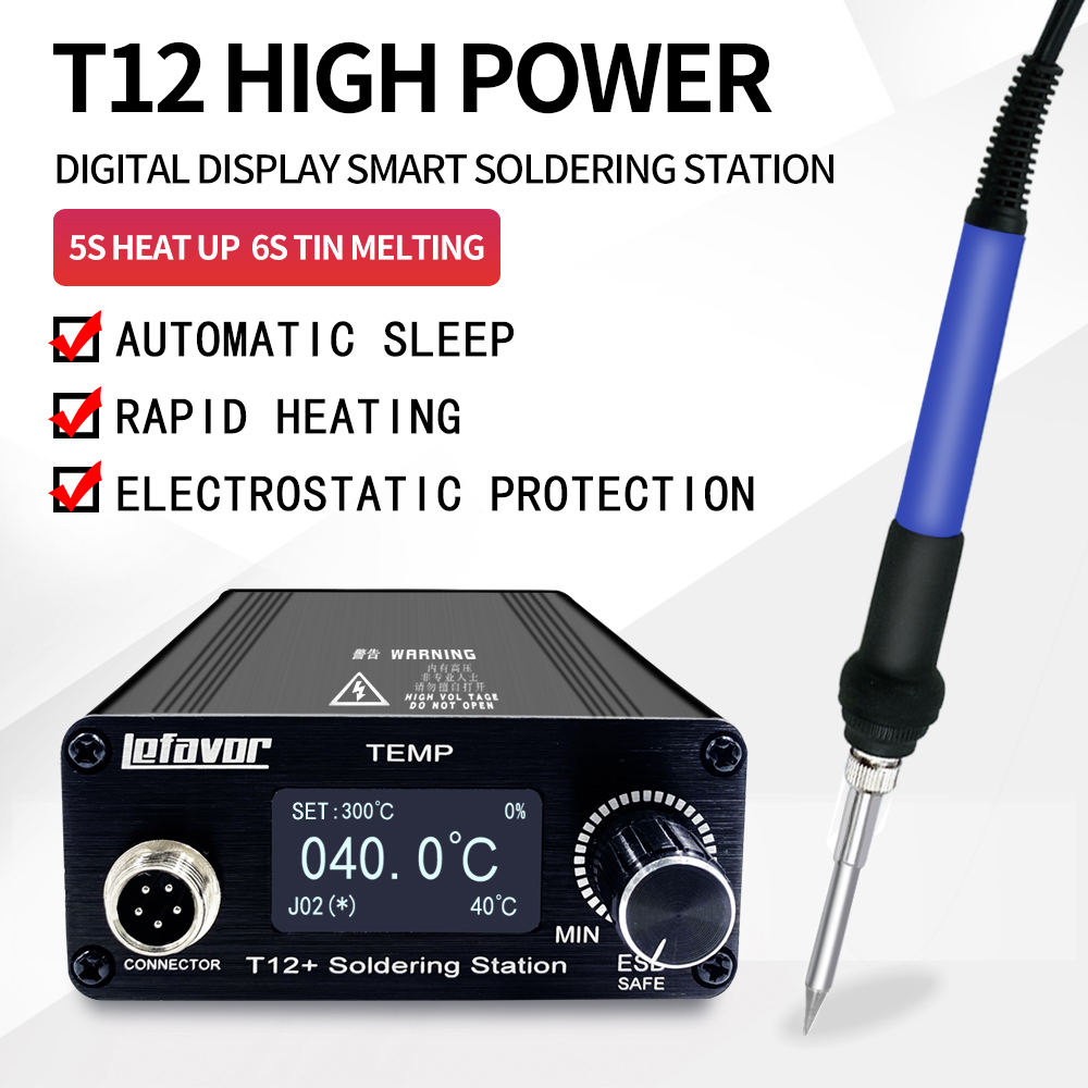 Soldering Station T12 Oled - T12 + Stasiun Solder Besi 1.3