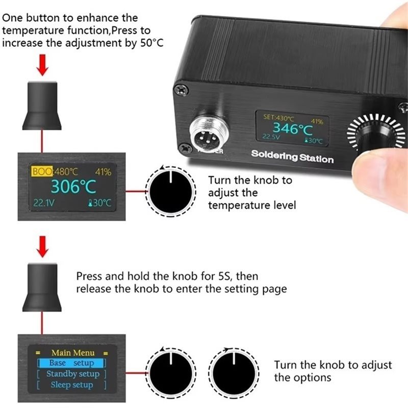【A56X】T12 Stasiun Penyolderan  - Soldering Station T12 Oled ulasan dan harga