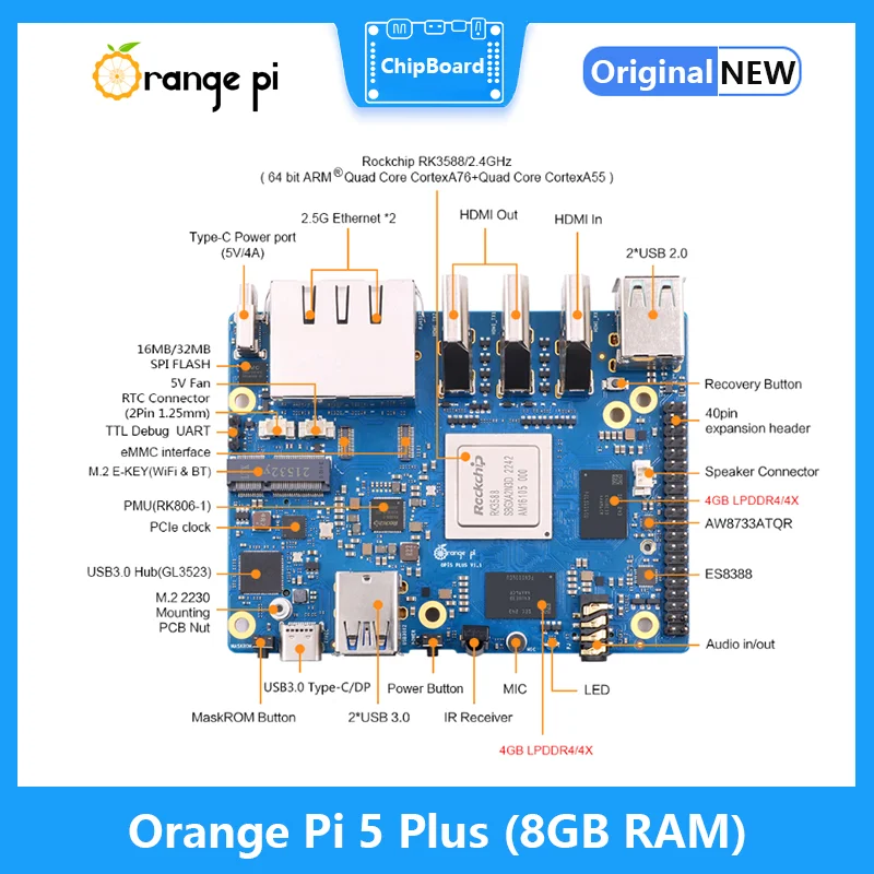 Orange Pi 5 Plus 8GB RAM RK358 - Orange Pi 5 Plus 16Gb ulasan dan harga