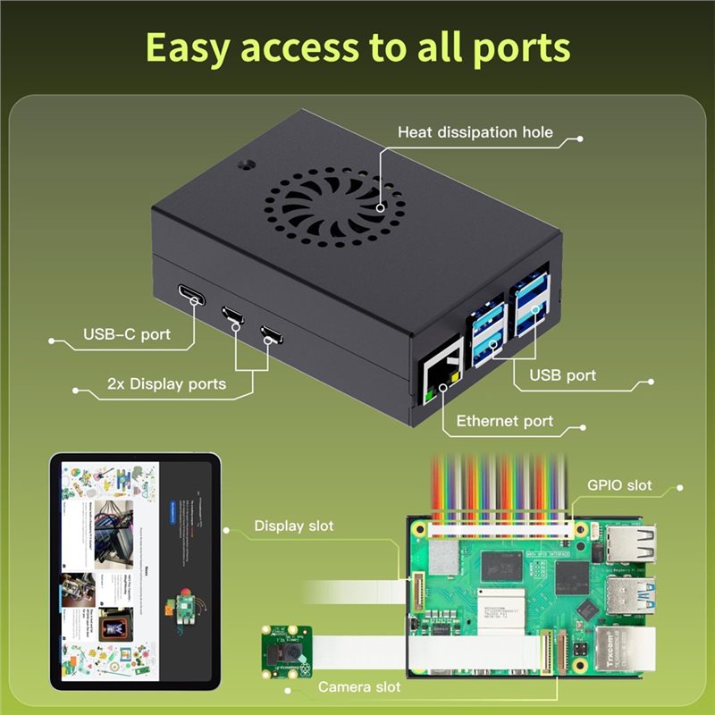 AS95-Untuk Irasptek Starter Ki - Raspberry Pi 5 8Gb Kit ulasan dan harga