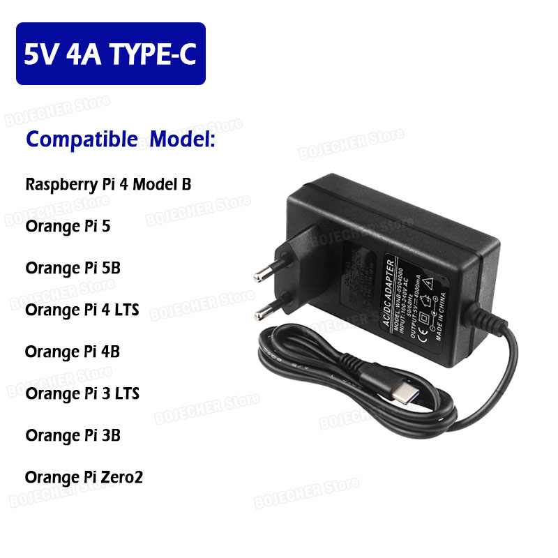 Pengisi Daya USB C 5V 4A Untuk - Banana Pi Bpi-M5 ulasan dan harga