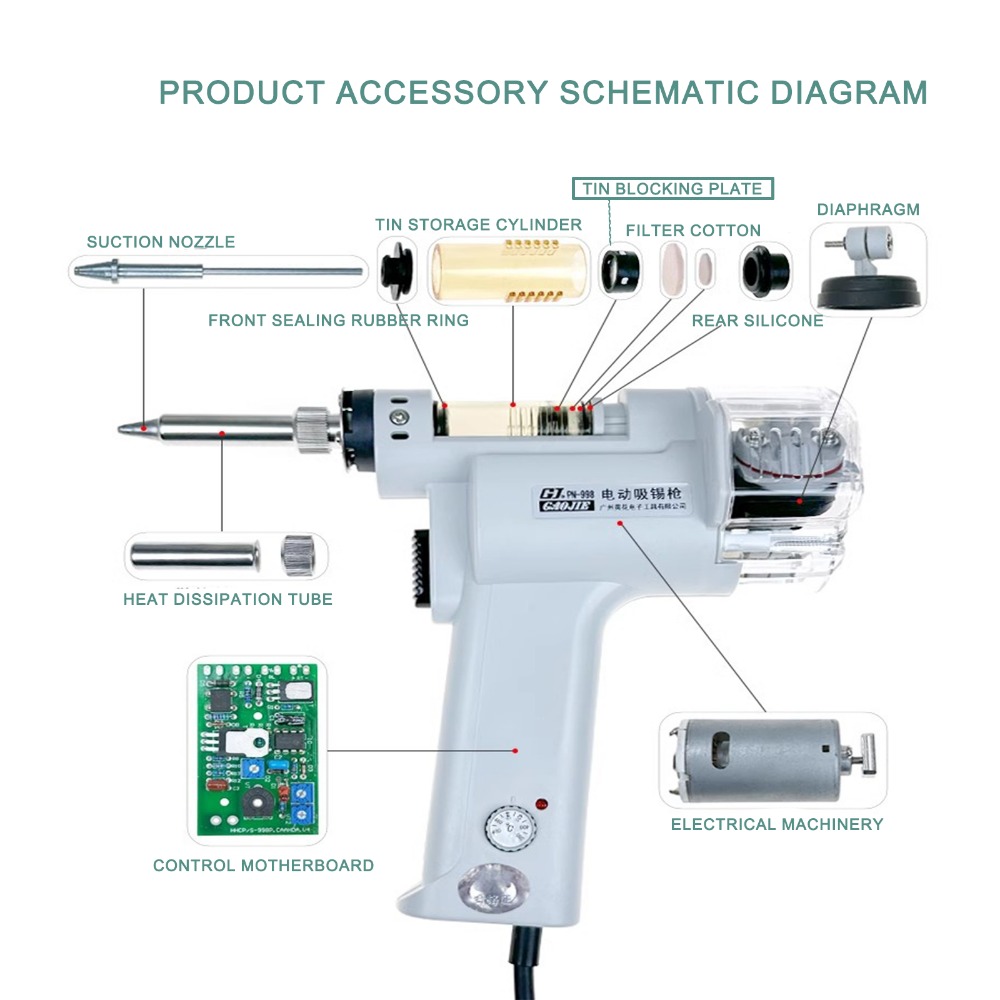 S-993A Pistol Pematri Listrik  - Desoldering Gun Vacuum Electric ulasan dan harga