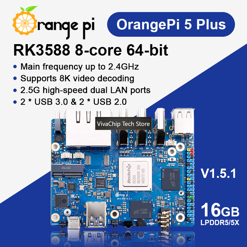 VivaChip TechOrange Pi 5 Plus  - Orange Pi 5 Plus 16Gb ulasan dan harga
