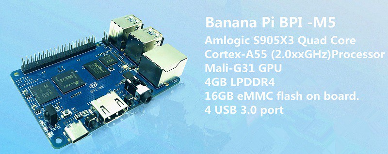 Komputer Papan Tunggal Generas - Banana Pi Bpi-M5 ulasan dan harga