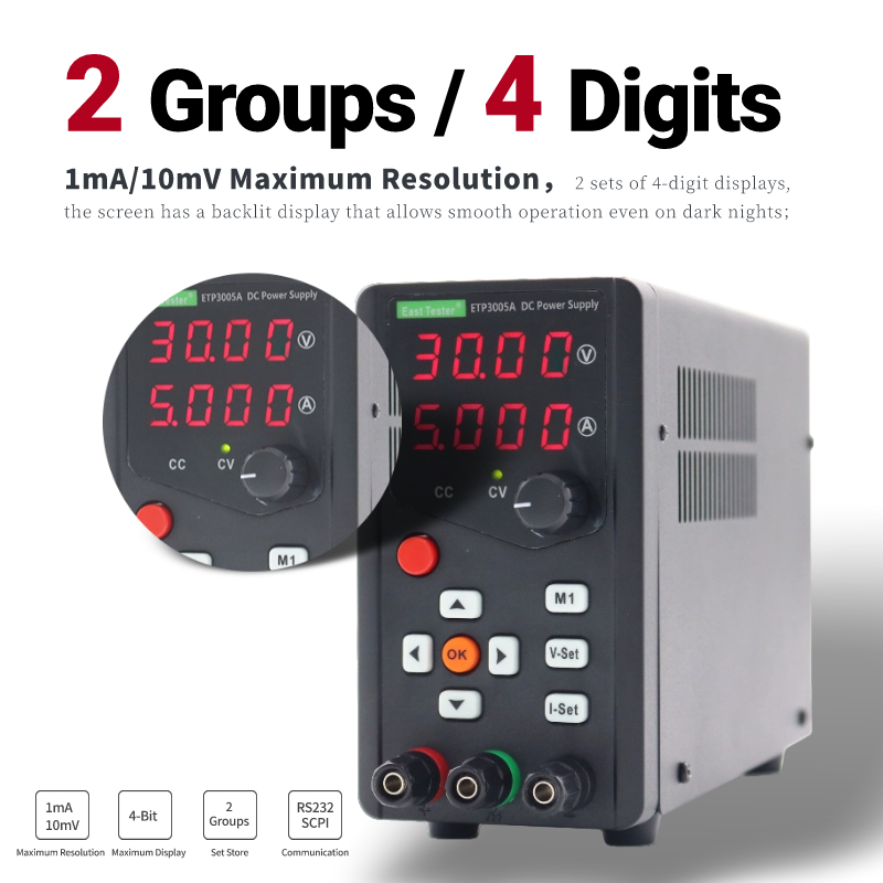 ETP6005A catu daya diatur DC,  - Programmable Dc Power Supply 60V 5A ulasan dan harga