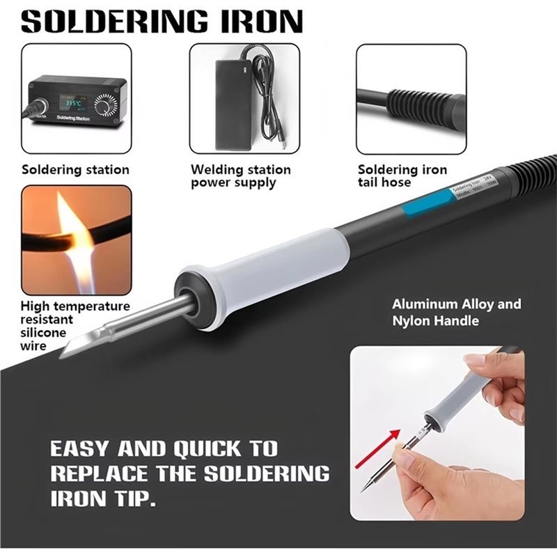 B03C-T12 Stasiun Penyolderan D - Soldering Station T12 Oled ulasan dan harga
