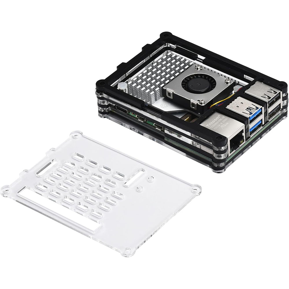 Casing akrilik dengan kipas pe - Raspberry Pi 5 8Gb Kit ulasan dan harga