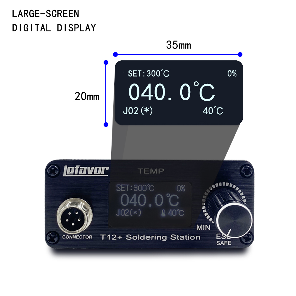 T12 + Stasiun Solder Besi 1.3  - Soldering Station T12 Oled ulasan dan harga